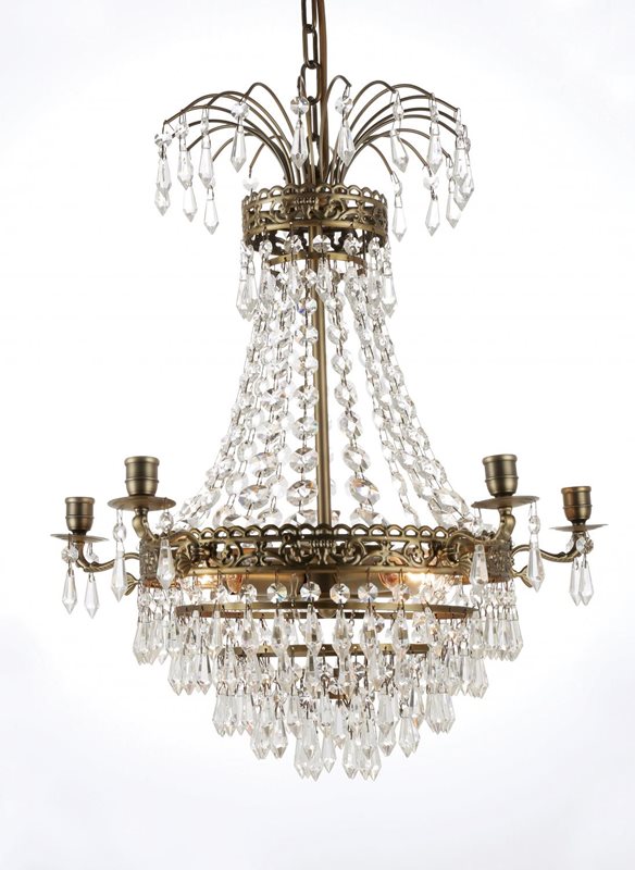 Norrsken Design Empire Kristallkrona 5-Armad Antik 49X55cm