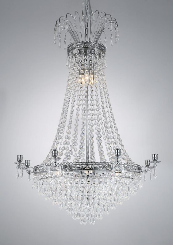 Norrsken Design Empire Kristallkrona 8-Armad Krom 66X86cm