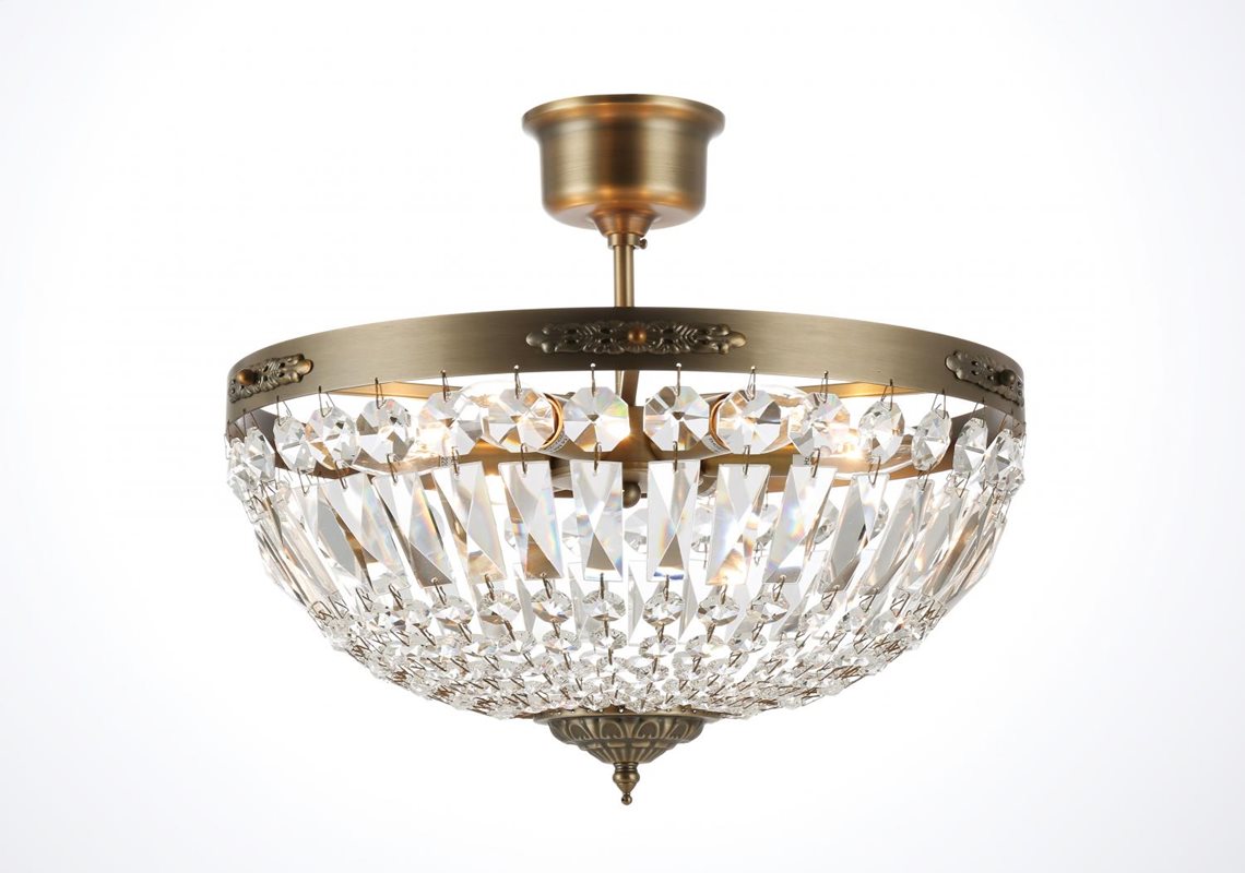 Norrsken Design Rhea Kristallplafond Mellan 42Cm Antikmässing