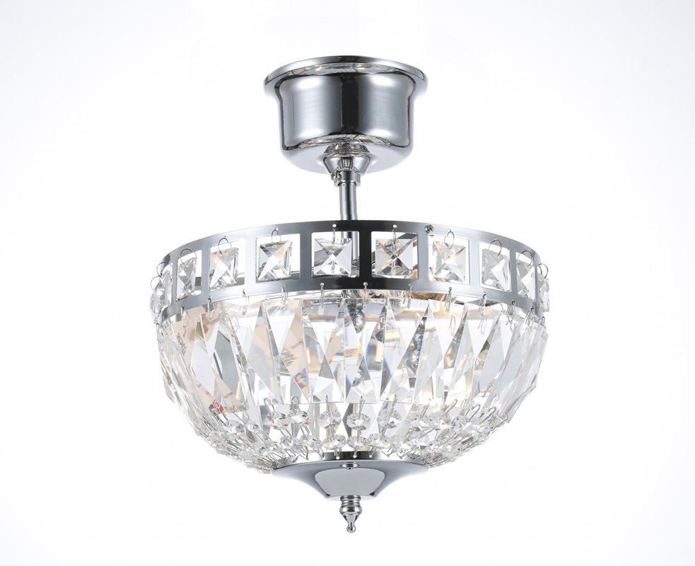 Norrsken Design Flores Kristallplafond Liten 25Cm Krom