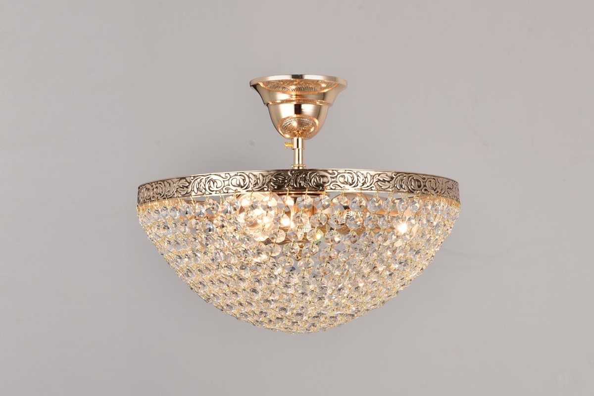 Norrsken Design Oscar Kristallplafond 30Cm, Fransk-Guld