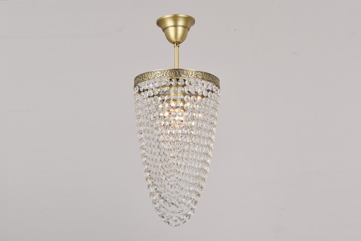 Norrsken Design Sofia Kristallplafond 20Cm, Antikmässing