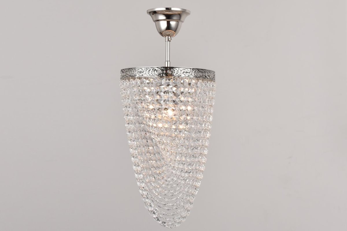 Norrsken Design Sofia Kristallplafond 20Cm, Nickel