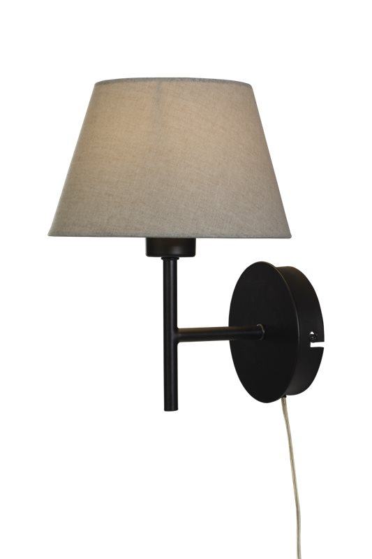 Aneta Lighting Ester Vägglampett Svart Exkl. Skärm