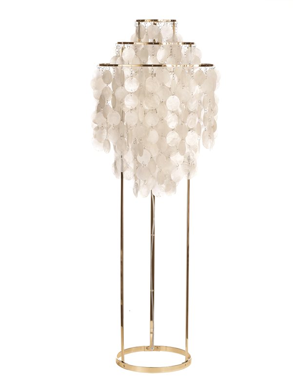 Verpan Fun 1 Stm Golvlampa Mother Of Pearls Mässing