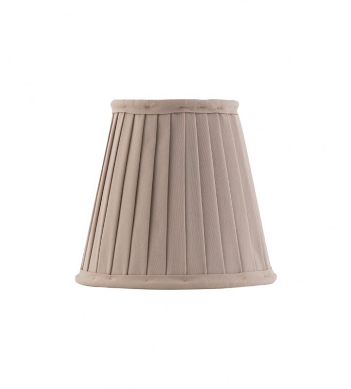 Karlskrona Lampfabrik Lampskärm 13Cm Veckad Tyg Klo E14 Beige
