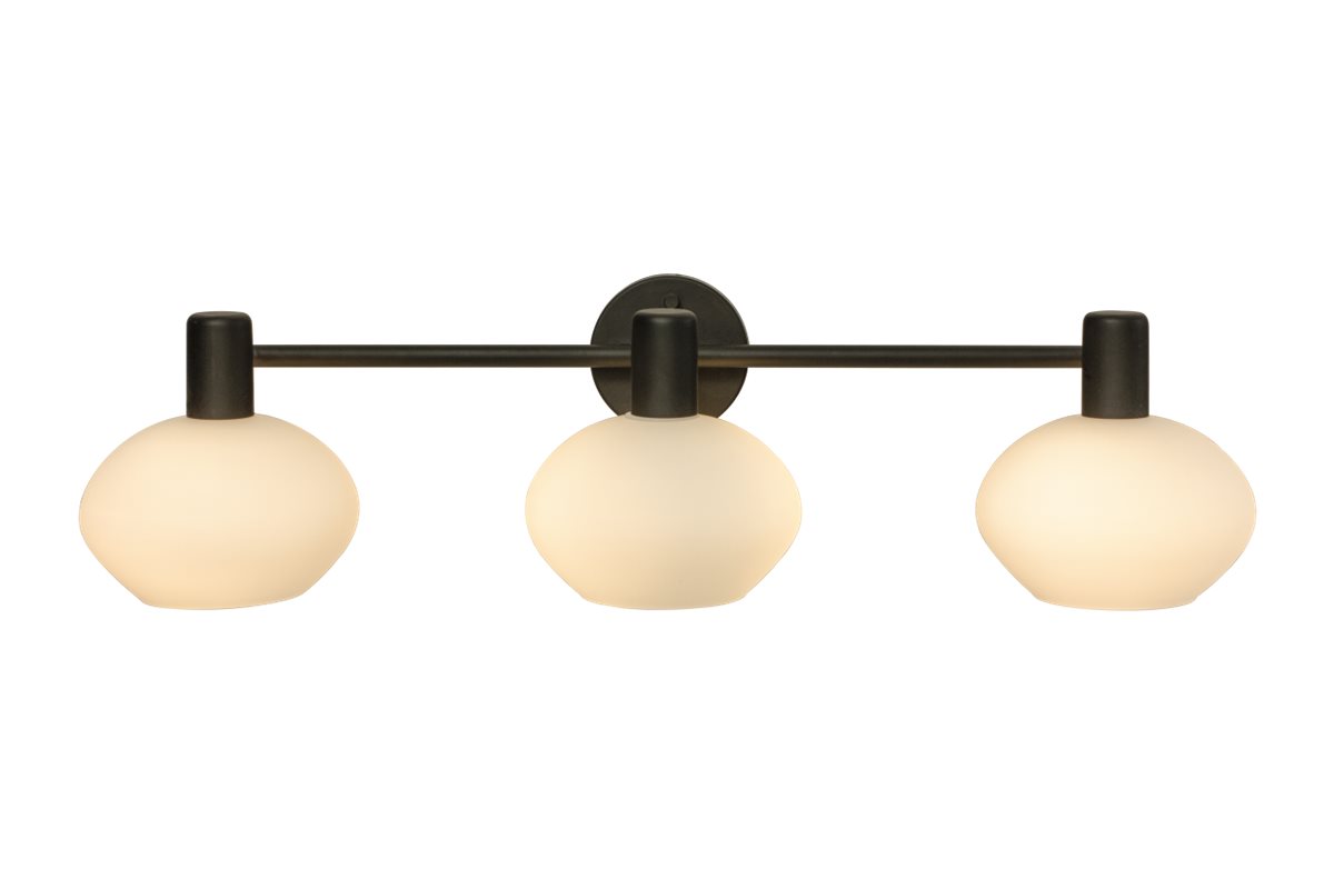 Aneta Lighting Elba vägglampa 3:a IP44, Svart