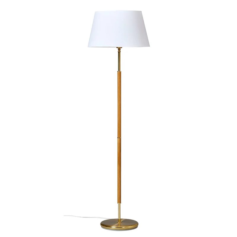 Ah Belysning G760 Tullgarn Golvlampa, mässing/ek (exkl. skärm)