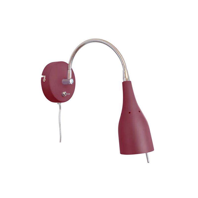 Ah Belysning V470 Tanum vinröd väggläslampa enkel