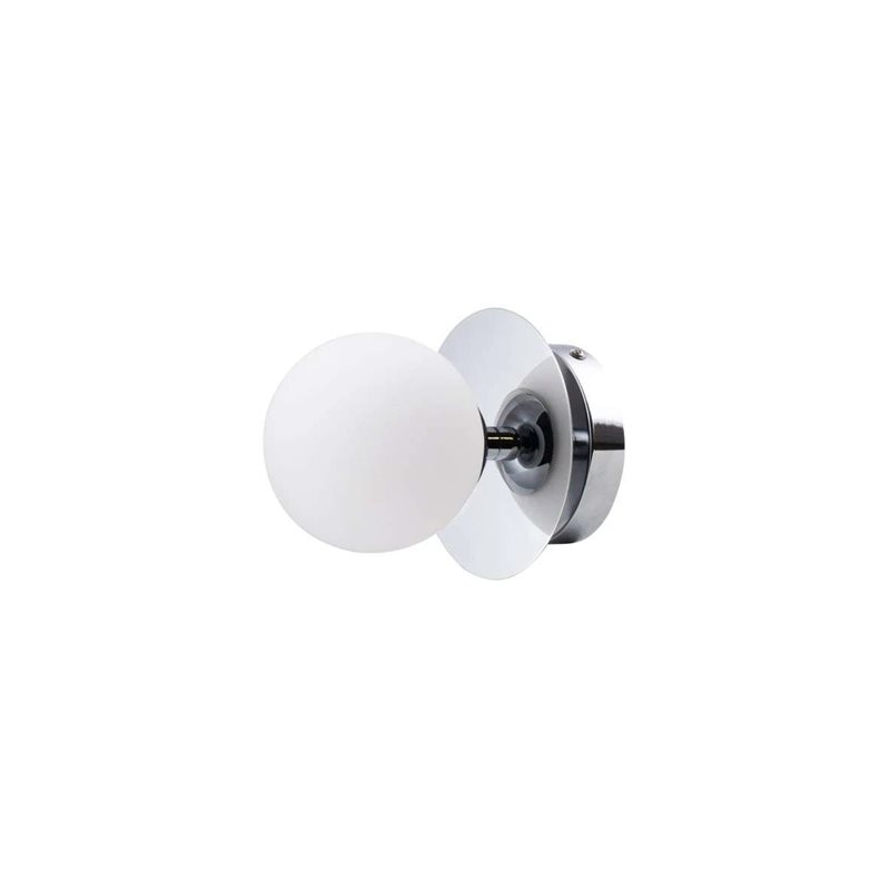 Globen Lighting Art Deco Väggplafond/Takplafond Ip44 Krom/Vit
