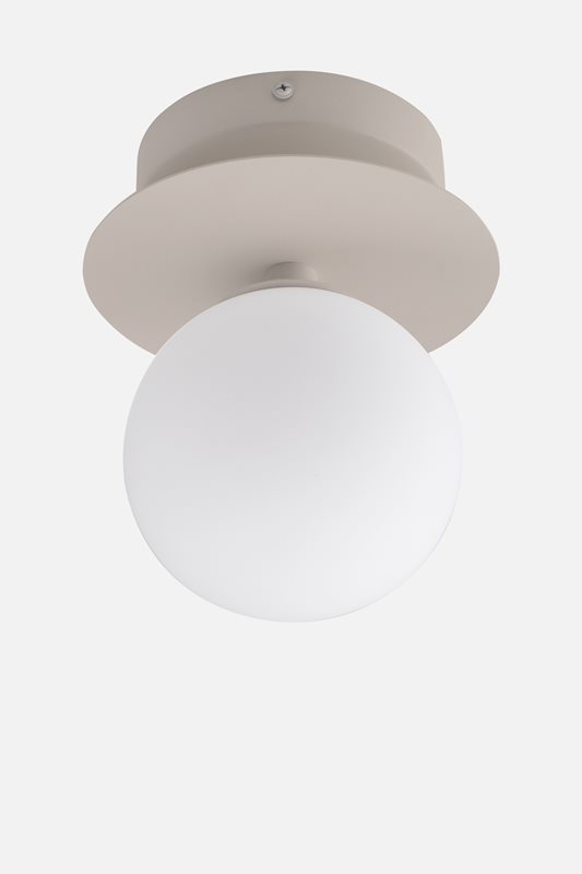 Globen Lighting Art Deco 24 Väggplafond/Takplafond Ip44 Mud/Vit