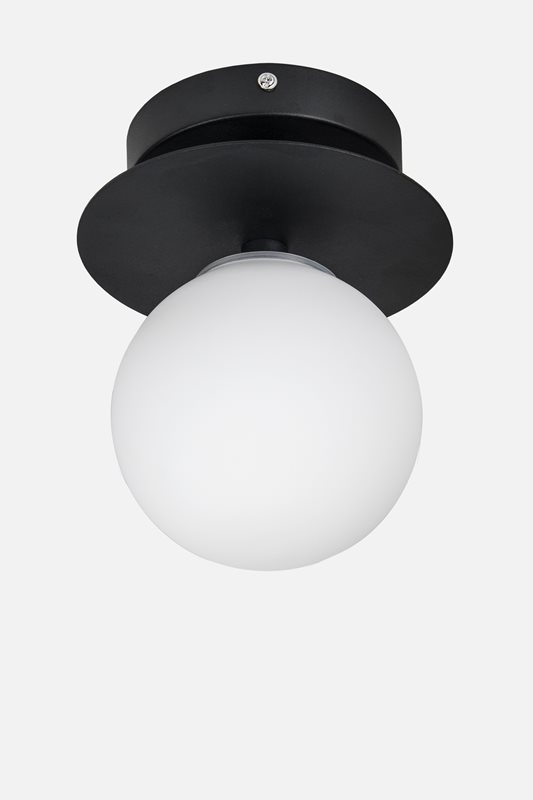 Globen Lighting Art Deco 24 Väggplafond/Takplafond Ip44 Svart/Vit