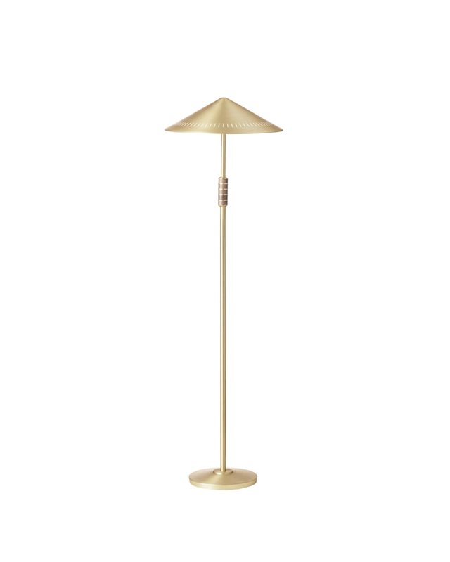 LYFA Governor Golvlampa 40,5 cm, Mässing/valnöt