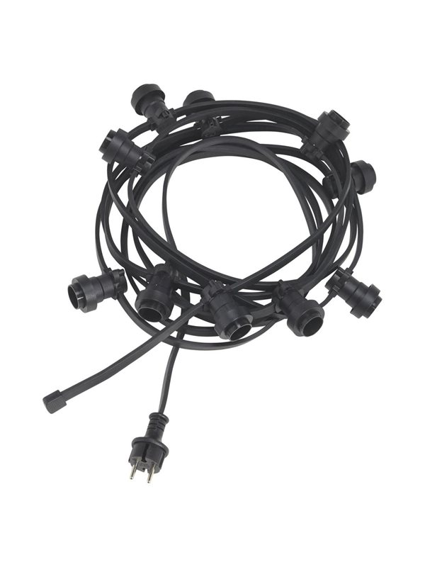 Pr Home Partysling Bright Light String Svart 7M Ip44 exkl ljuskällor