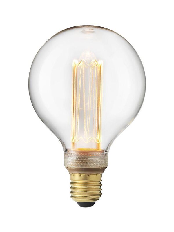 Pr Home Glob Led Filament 95Mm Dim Klar 1,0W E27 Future
