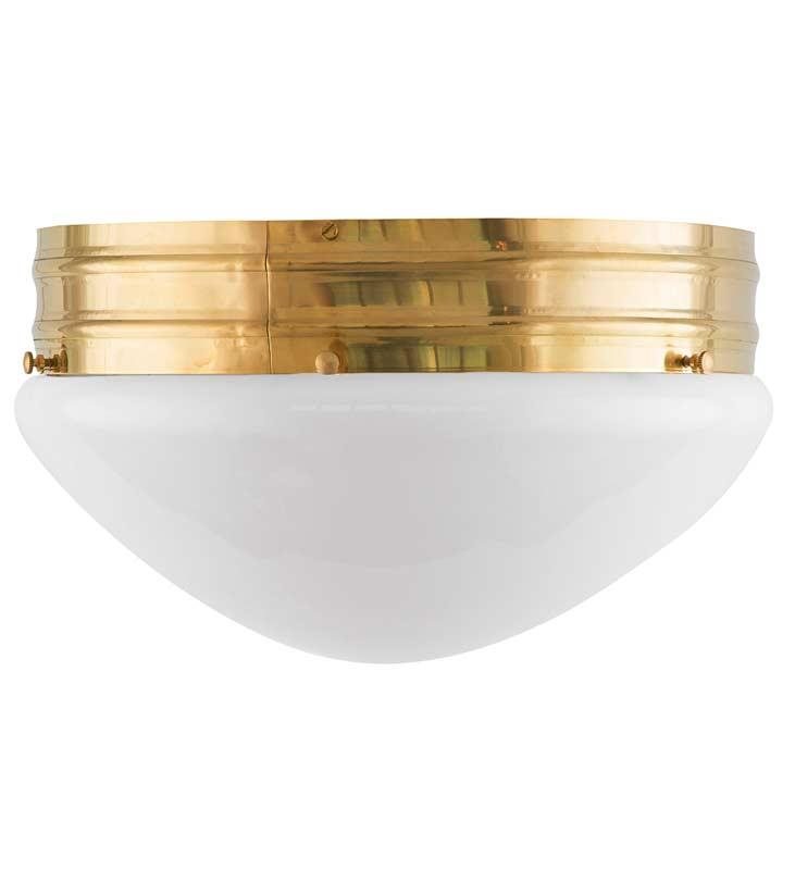 Karlskrona Lampfabrik Heidenstam Plafond 300 Mässing/Opalvit