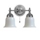 Karlskrona Lampfabrik Bergman Vägglampa, Fast Montage Ip21, Nickel, Exkl. Glas