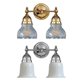 Karlskrona Lampfabrik Bergman Vägglampa, Fast Montage Ip21, Nickel, Exkl. Glas
