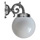 Karlskrona Lampfabrik Topelius Vägglampa, Fast Montage Ip24, Nickel, Exkl. Glas