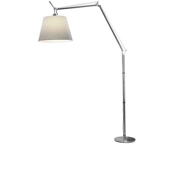 Artemide Tolomeo Mega Golv Alu Med Satinskärm 36Cm Dimmer