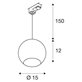 Slv By Bellalite Light Eye Pendel Vit/Krom För 3-Fas Es111 Gu10 Utgått