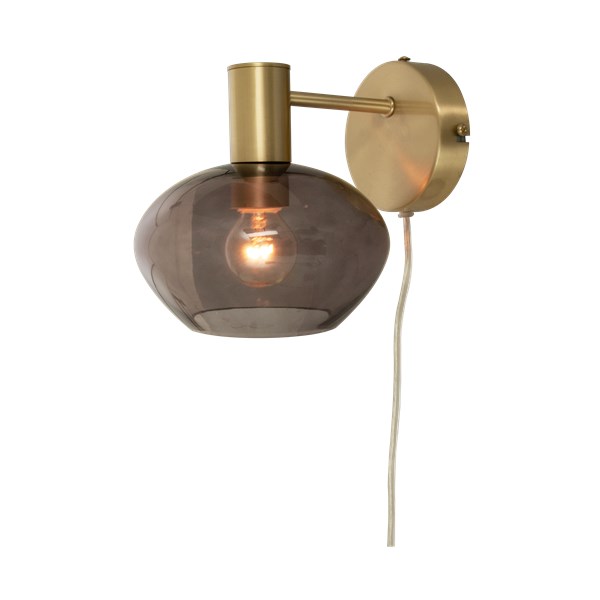 Aneta Lighting Bell Vägglampa Mattmässing-Rökfärgad Utgått