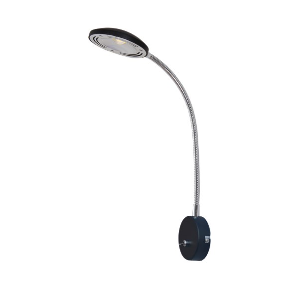 Aneta Lighting Hero väggläslampa svart-krom