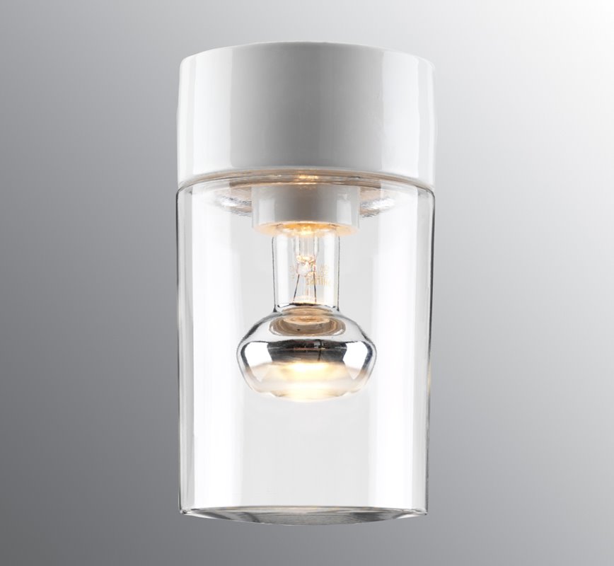 Ifö Electric Opus 120/200 Vit/Klarglas Vägg/Tak Ip54