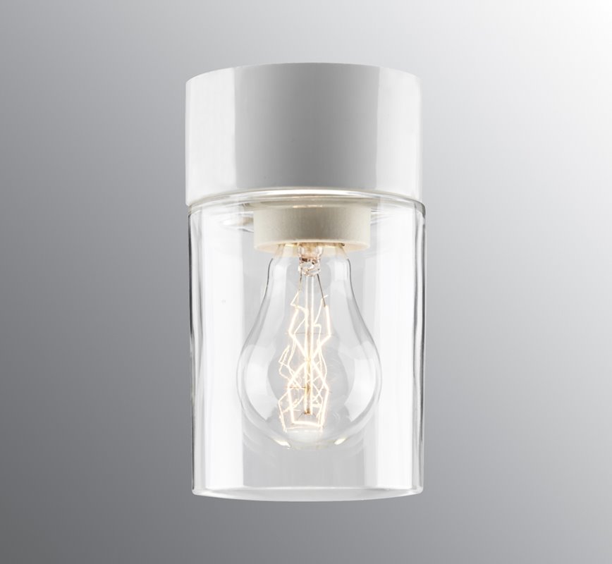 Ifö Electric Opus 100/175 Vit/Klarglas Vägg/Tak Ip44