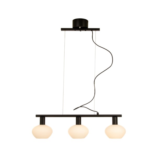 Aneta Lighting Bell Pendel 3:A Rak Svart-Opalvit Utgått