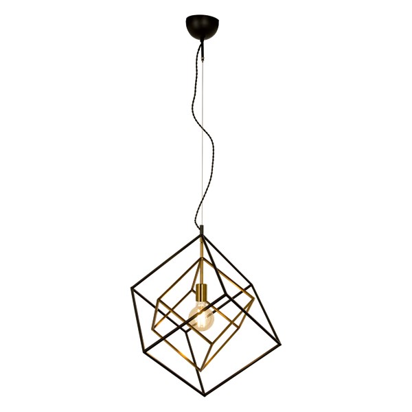 Aneta Lighting Cubes taklampa svart-mässing
