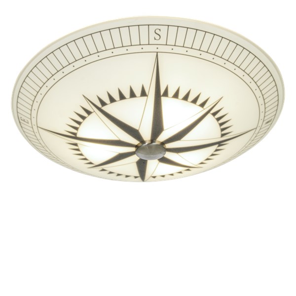 Aneta Lighting Kompass Plafond 50Cm Vit-Svart-Stål Utgått