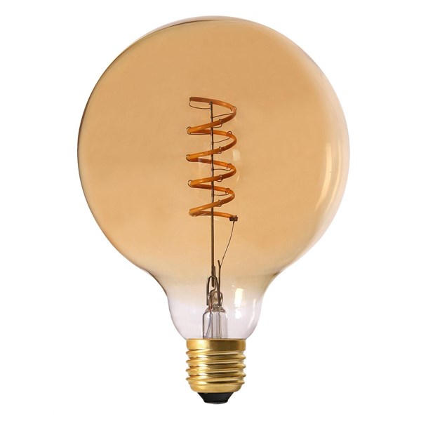 Pr Home Globlampa Led Elect Spiral 95Mm 4W Gold 2000K