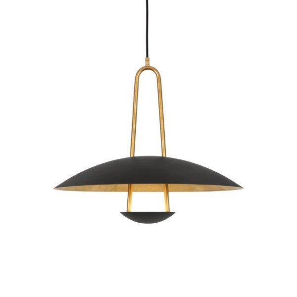 Konsthantverk Satellit Taklampa 55Cm, Råmässing/Svart