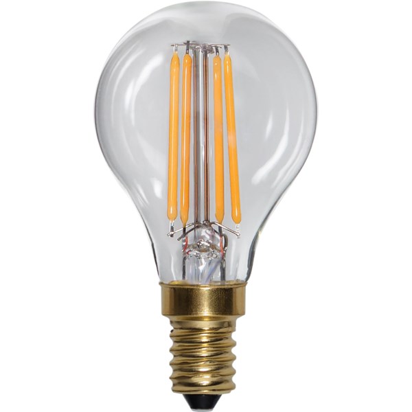 Star Trading Klotlampa Led 4W E14 Klar Filament 2100K Dim Ersatt