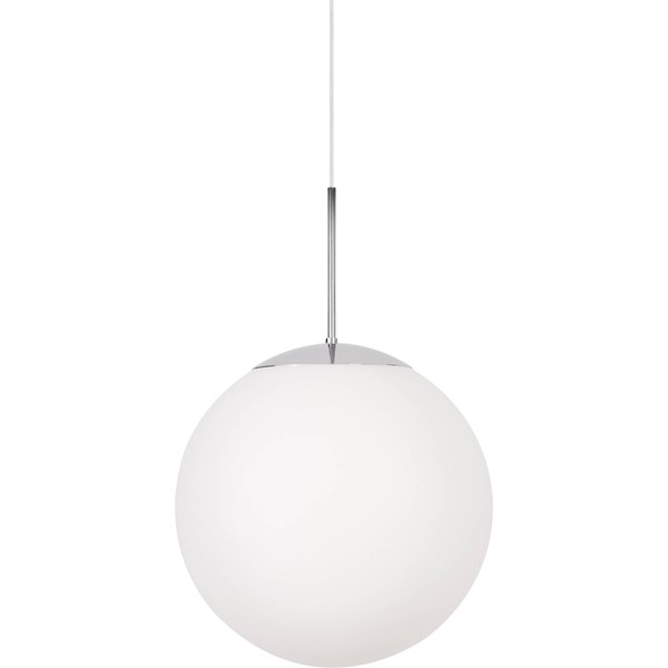 Konsthantverk Glob taklampa 25 cm, Opalvit och krom