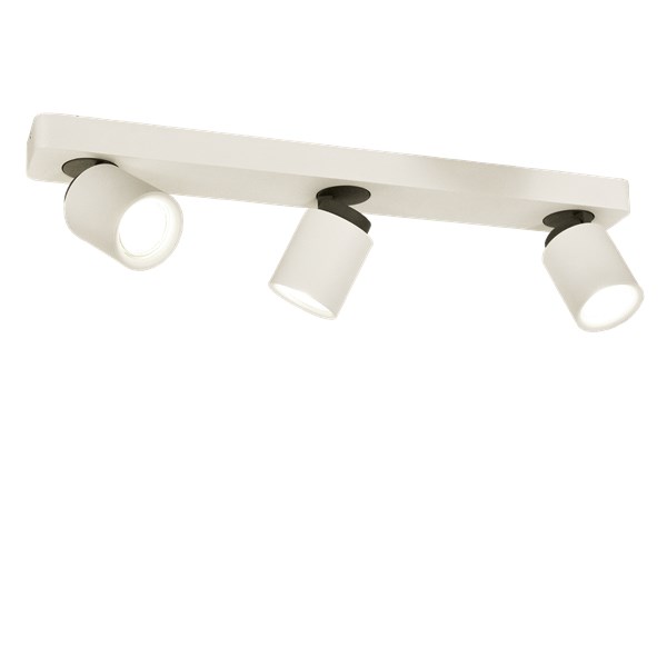 Aneta Lighting ROLLO takspot, rak 3 vit