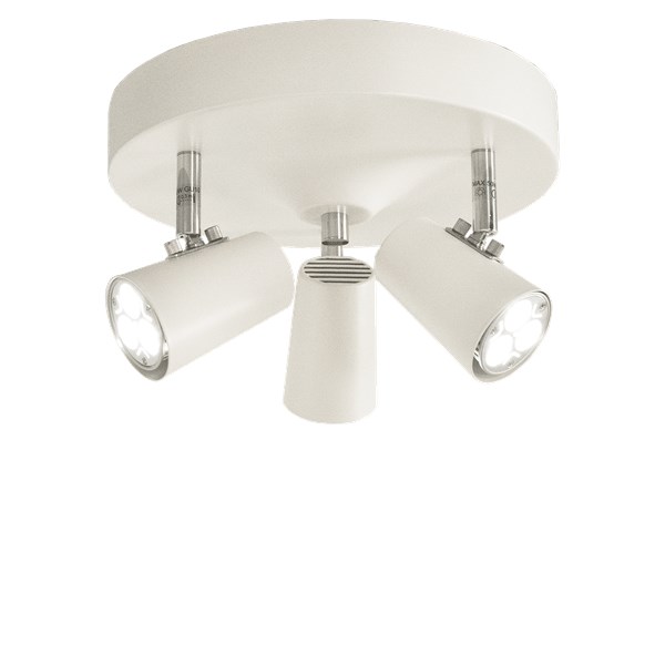 Aneta Lighting Pilot takspot 3:a rund, vit
