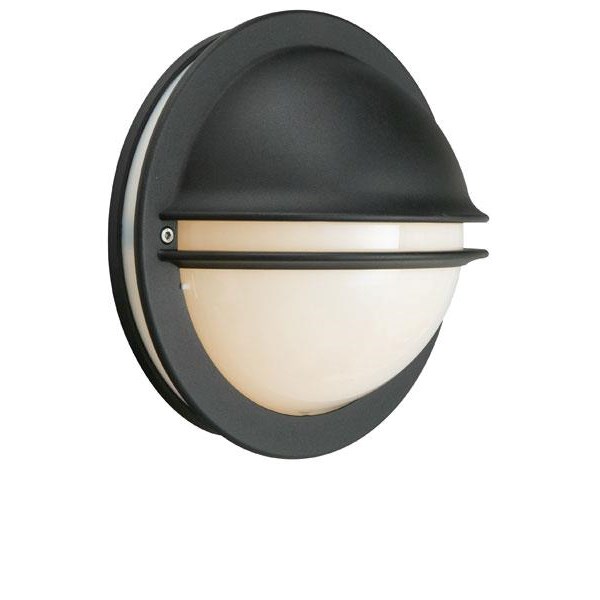 Norlys Berlin 611 Vägglampa E27 Ip54, Svart/Opal