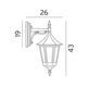 Norlys Rimini 2591 Vägglampa Nedåt Svart Ip54
