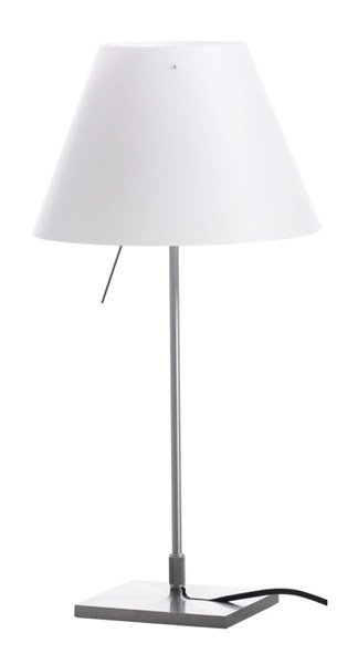 Luceplan Costanzina Bordslampa Alu Inkl. Skärm Vit Led