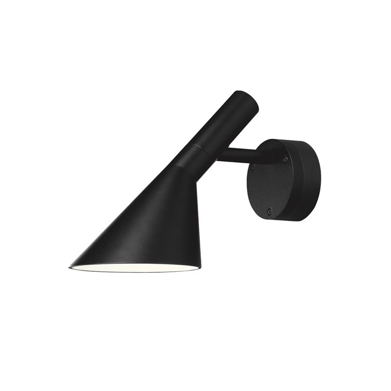 Louis Poulsen AJ 50 vägglampa utomhus IP65, Svart struktur