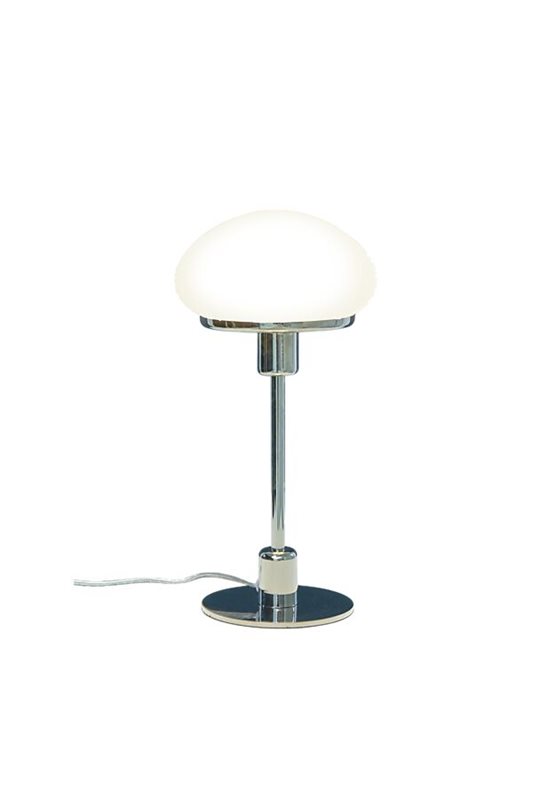 Aneta Lighting New August Bordslampa Liten 18X36, Silver/Vit
