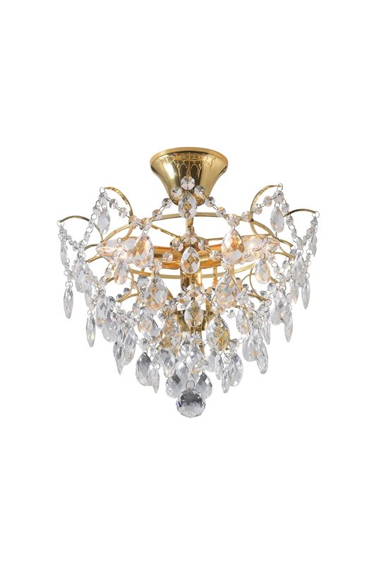 Markslöjd Rosendal Kristallplafond 37 Cm 3-L, Guld