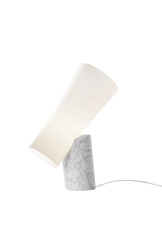 Foscarini Nile Bordslampa, Vit marmor