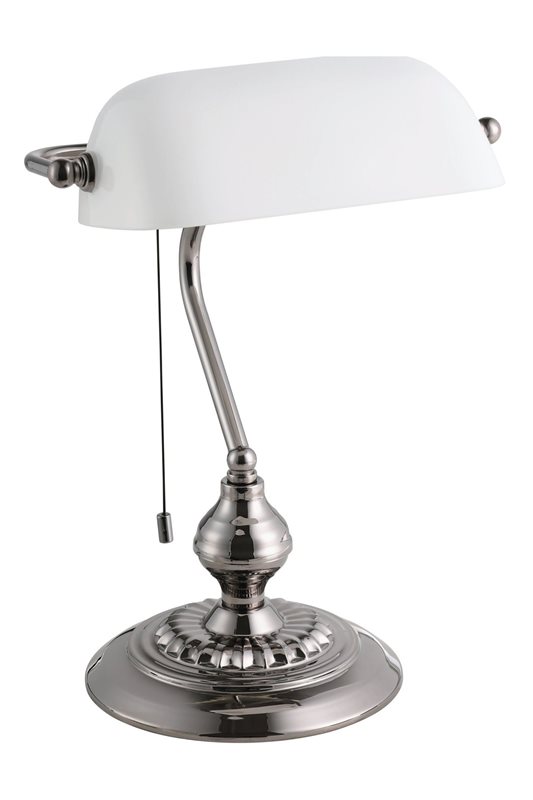 Eglo Banker Bordslampa, Nickel och vit