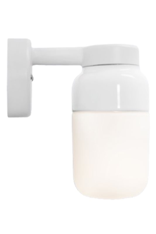 Ifö Electric Ohm Wall 100/210, Vit och opalvitt glas