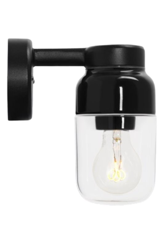 Ifö Electric Ohm Wall 100/210, Svart och klarglas