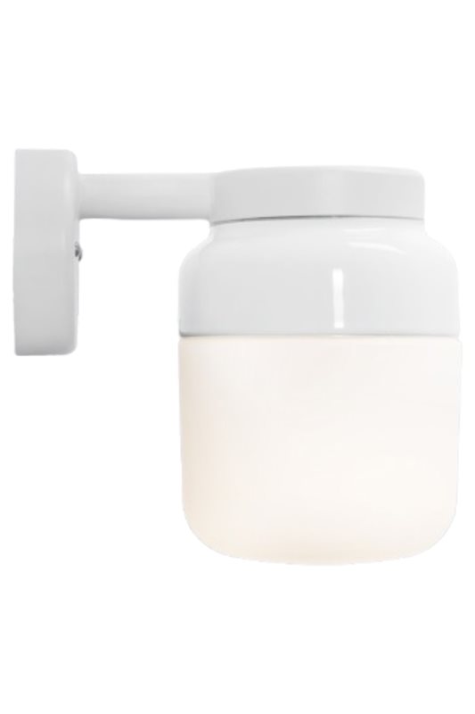 Ifö Electric Ohm Wall 140/205, Vit och opalvitt glas