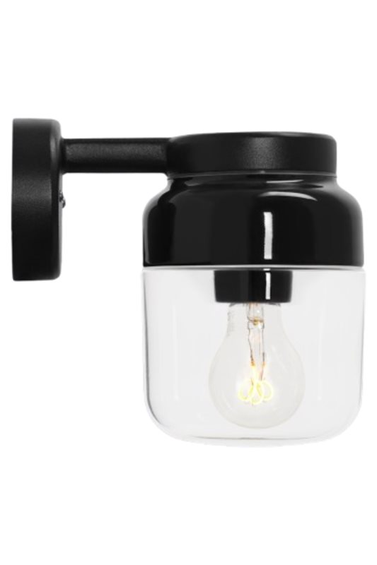 Ifö Electric Ohm Wall 140/205, Svart och klarglas